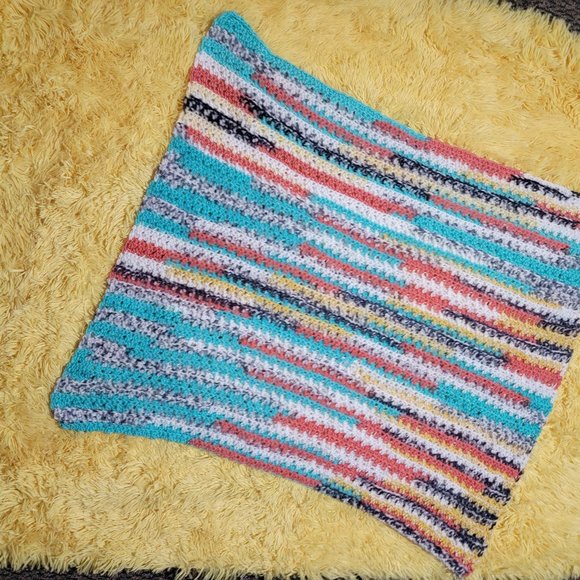 Handmade Crochet Blanket Afghan Beautiful Southwest Colors - Picture 9 of 16